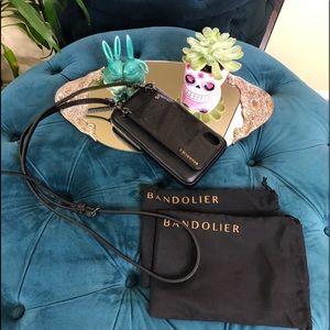 Bondolier iPhoneX case, pouch, strap, Black Pewter